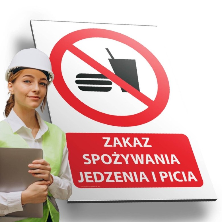 Tablica Pvc X Cm Zakaz Spo Ywania Jedzenia I Picia